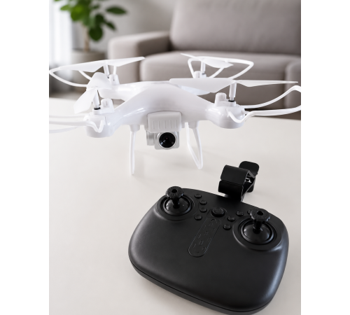 Квадрокоптер з камерою та пультом керування / Дрон зі стабілізацією Drone X8 Білий