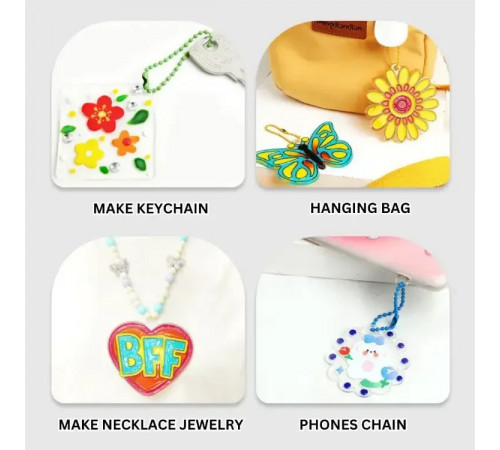 Набір для виготовлення брелоків з блискітками Glitter Paint Art
