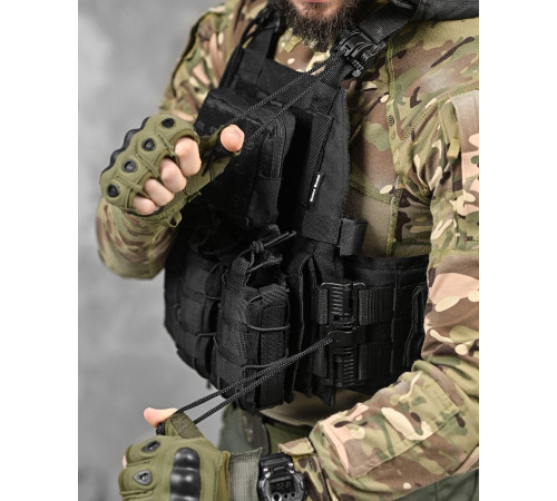 Плитоноска 4 скидання black Single Sword ВТ1096 за 3299 грн