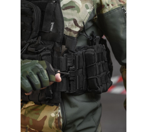 Тактична плитоноска з чотирма точками швидкого скидання Asdag black ВТ6796 за 3410 грн