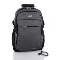 Рюкзак серый городской многокарманный удобный с usb