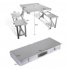 Складной алюминиевый стол для пикника со стульями Picnic Table