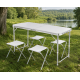 Белый Раскладной стол для пикника в чемодане Folding Table "120* 60* 70 см" + 4 стула