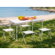 Белый Раскладной стол для пикника в чемодане Folding Table "120* 60* 70 см" + 4 стула