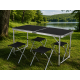 Черный Раскладной стол для пикника в чемодане Folding Table "120* 60* 70 см" + 4 стула