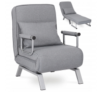 Раскладное кресло,раскладушка MEBEL ELITE BART,серый (KR-65)(крісло-80/65/68; ліжко-190/65)