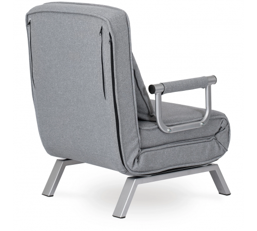 Раскладное кресло,раскладушка MEBEL ELITE BART,серый (KR -80) (Серое) (кресло-80/80/68; кровать-190/80)