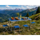 Синий Раскладной стол для пикника в чемодане Folding Table "120* 60* 70 см" + 4 стула