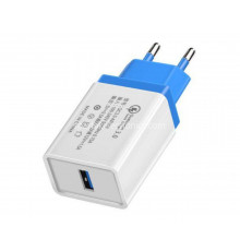 Адаптер Fast Charge QC3.0 USB AR 60/ 4311 WHITE (300)