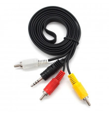 Кабель 3.5 jack-3RCA 3м ART-1519 (пакет) (500)
