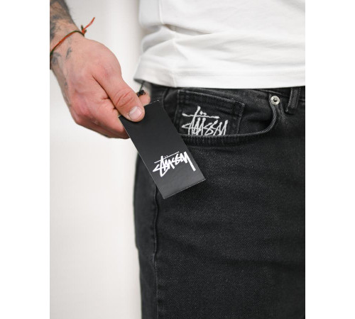 Джинси stussy ballon потертий чорний ТР6861 за 1979 грн
