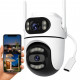 Вулична поворотна камера відеоспостереження WiFi Dual lens Q2 на 2 об'єктиви, 8Mp Type-C