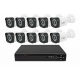 Набор на 8 камер DVR KIT 945 8ch Gibrid / Комплект видеонаблюдения из 8 Wi-Fi камер+регистратор
