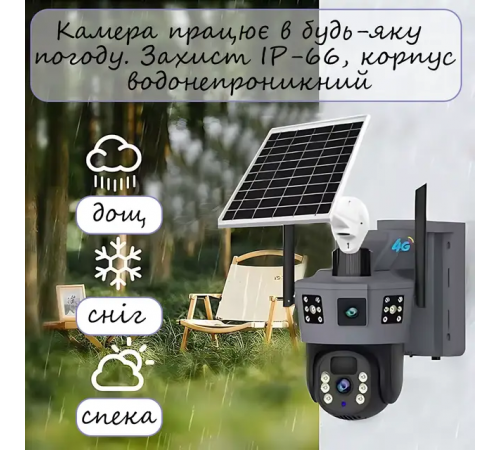 Камера на 3 линзы 4G / солнечная панель SD 35-4G