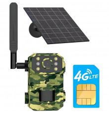 Камера для охоты на солнечной батарее A8S 4G, датчик движения, камуфляж