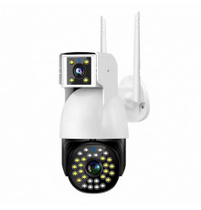 Беспроводная Камера DUAL CAMERA P12 WIFI IP 360/90 V380PRO 3+3.0mp Поворотная Уличная с Датчиком Движения