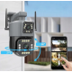 Поворотная WiFi камера Qettopo V380 / Уличная IP камера видеонаблюдения 8Мп, 2 объектива
