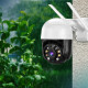 Вулична поворотна IP камера відеоспостереження WiFi 2mp ICSee / камера зовнішнього спостереження для дому Black