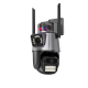 Уличная охранная поворотная WIFI камера Dual Lens Zoom 8MP сирена, зум, удаленным доступом онлайн