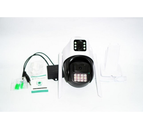 Камера 360 (P12-P6MP)-mpКамера Wifi ptz двойной поклон 3mp+3mp= 6mp камера +12v2a power *icsee
