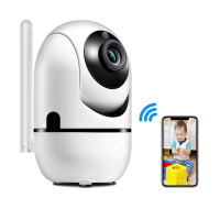 Поворотная IP камера QC011 беспроводная WiFi для видеонаблюдения со звуком и ночным видением