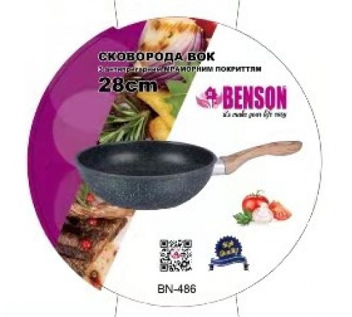 Сковорода 28см, ручка Soft touch, под дерево WOK BN 486 (6 шт/ящ) за 1035 грн