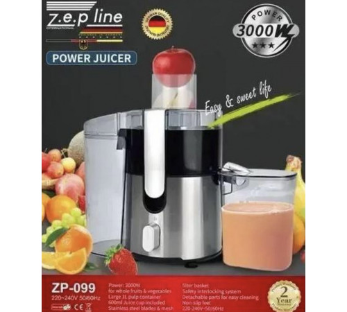 Соковыжималка с мощностью 3000 W Zepline ZP-099 (4) за 2368 грн