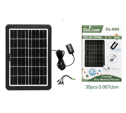 Сонячна панель с usb виходом CL 680/ 8417 (30) за 435 грн