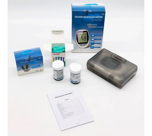 Апарат для вимірювання цукру 50 тестів від батареї Glucose Meter BY-100 для контролю рівня глюкози в крові KF-58 за 514 грн