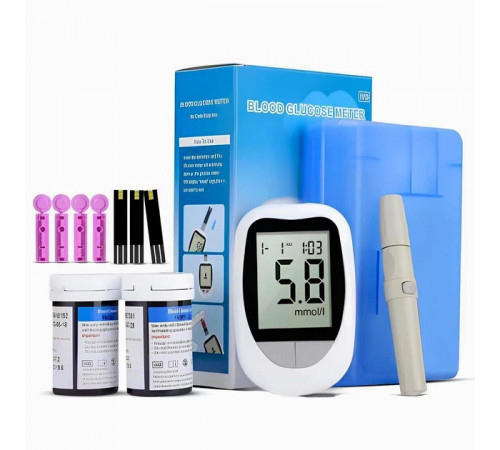 Апарат для вимірювання цукру 50 тестів від батареї Glucose Meter BY-100 для контролю рівня глюкози в крові KF-58 за 514 грн