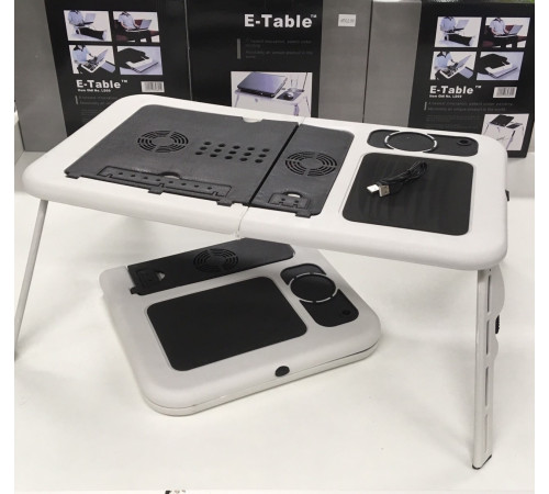 Портативний столик для ноутбука з охолодженням 2 USB кулерами E-Table LD-09 (10) за 673 грн
