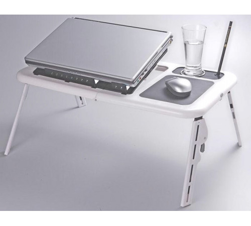 Портативний столик для ноутбука з охолодженням 2 USB кулерами E-Table LD-09 (10) за 673 грн