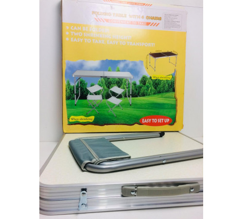 Стол для пикника с 4 стульями Folding Table 120х60х55/60/70 см XL 172 (1 шт/ящ) за 1967 грн