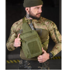 Нагрудна сумка-катура Silver knight olive ВТ3952