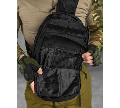 Сумка через плече тактична SILVER KNIGHT black РГ5516