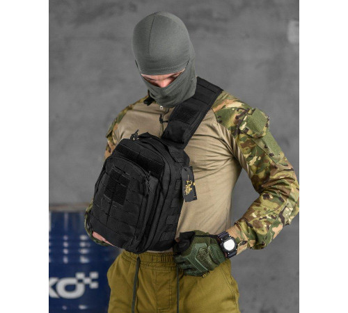 Сумка через плече тактична SILVER KNIGHT black РГ5516