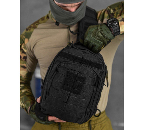 Сумка через плече тактична SILVER KNIGHT black РГ5516