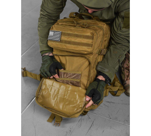 Рюкзак тактичний кайот 45 л 800D Silver Knight USA ВТ6388