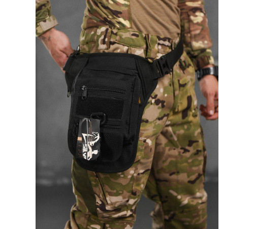 Сумка тактическая на бедро SILVER KNIGHT black РА4980