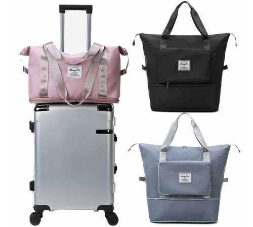 Запасна складна дорожня сумка Travel Bags для Чемодану рожева