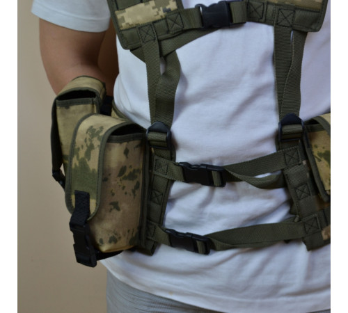 Подсумок на 2 магазина двойной из кордуры пиксель MOLLE тактический DI-53