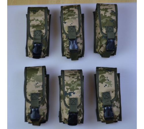 Подсумок на 2 магазина двойной из кордуры пиксель MOLLE тактический DI-53
