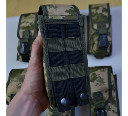 Подсумок на 2 магазина двойной из кордуры пиксель MOLLE тактический DI-53
