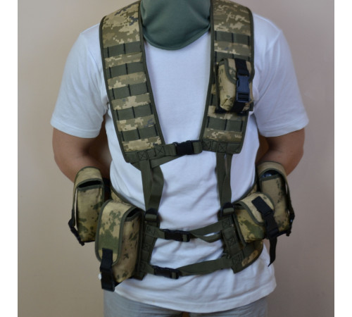 Підсумок на 2 магазини подвійний із кордури піксель MOLLE тактичний CI-53 за 346 грн
