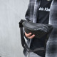 Бананка мужская черная, Универсальная бананка для мужчин и парней на змейке Сумка наплечная JK-65
