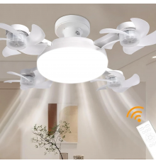 Светодиодная потолочная люстра-вентилятор AY1053 / LED лампа с вентилятором в патрон / Потолочный светильник-вентилятор 60W