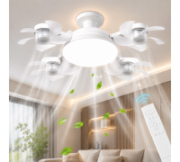 Світлодіодна стельова люстра-вентилятор AY1053 / LED лампа з вентилятором у патрон / Стельовий світильник-вентилятор