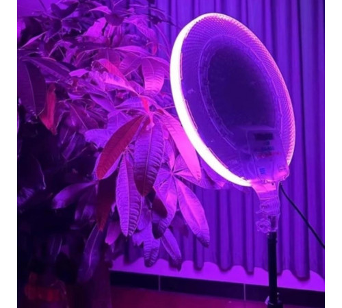 Круглая светодиодная лампа 45см RGB-LED Fill Light GS-450 цветная с пультом для фото и видео