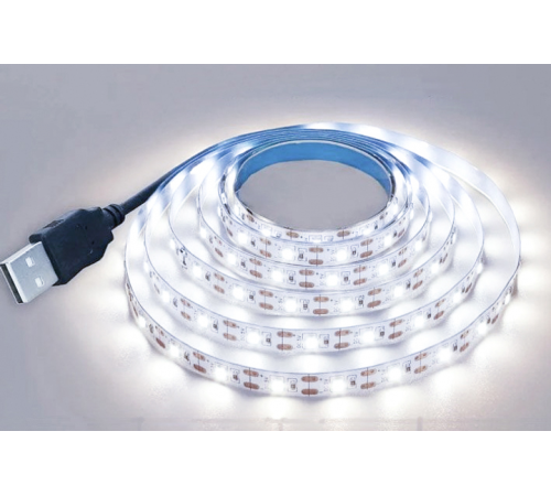 Светодиодная LED SMD 3528 лента 5 вольт для повербанка USB светильник от Power Bank 5 м