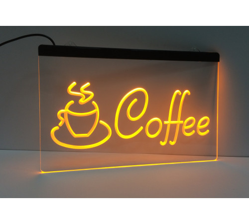 Светодиодная вывеска Кофе Cofe